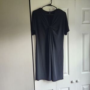 Banana republic stretch black short-sleeved dress small